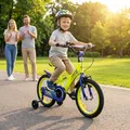 Produktbild: Kinderfahrrad Kinder Fahrrad mit Stützrädern Jungen Mädchen Gelb Turbo 16 Zoll