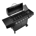 Produktbild: TAINO BASIC 6+1 Brenner Gasgrill Abdeckung Set Regler BBQ Grill Zubehör Schwarz