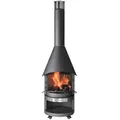 Produktbild: Gartenkamin, Schwarz, Kunststoff, 76x126x72 cm, Grills & Outdoor-Küchen, Holzkohlegrills