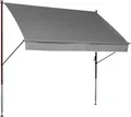 Produktbild: Angerer Klemmmarkise granit - 350 cm breit - Balkonmarkise ohne Bohren
