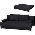 Produktbild: Boxspringsofa - schwarz - Dauerschläfer
