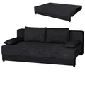 Produktbild: Boxspringsofa - schwarz - Dauerschläfer Sofa Couch Gästecouch