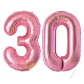 Produktbild: Geburtstag zahlen luftballon 30 jahre | Folienballon Rosa Folienballon in 40