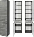 Produktbild: Hochschrank FLORIDO-03 Eiche rauchsilber, graphitgrau, B x H x T: ca. 40 x 180 x 35 cm