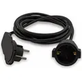 Produktbild: Rev - Schutzkontakt-verlängerung Smart, Mit Flachstecker, 3 M, Schwarz