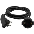 Produktbild: REV Flachstecker Verlängerung - Flachstecker 8mm, Verlängerungskabel 3m, max. 3680W, schwarz