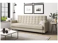 Produktbild: MEBLINI Sofa mit Schlaffunktion - Schlafcouch Ausziehbar - Schlafsofa mit Bettkasten - Sofabett - Couch mit Schlaffunktion - Klappsofa - Andres 1-218x87x93cm - Creme Webstoff