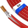 Produktbild: hb-digital Solarkabel 4 mm² H1Z2Z2-K TÜV Zertifiziertes Photovoltaik Kabel für PV Anlagen 5m Rot