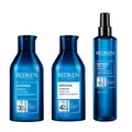 Produktbild: Redken Pflegeset mit.Shampoo 300ml, Conditioner 300ml & Anti-Snap Spray 250ml für sprödes und geschädigtes Haar, Anti Haarbruch, Mit Interlock Protein Network, Extreme