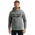 Produktbild: PME LEGEND Kapuzenpullover HOODED LOGO CARRIER aus Baumwolle grau L (52)