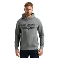 Produktbild: PME Legend Herren Kapuzenpullover Hoodie Hooded Soft Terry with Logo Regular Fit, Größe:L, Farbe:Grey Melee 960