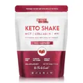 Produktbild: Be Keto Diet Shake Wilde Himbeere 500g | Mahlzeitenersatz mit MCT-Öl & Kollagen | Nur 74 kcal, 14g Protein, 1,4g Kohlenhydrate | 25 Portionen | Low Carb Eiweißpulver zum Abnehmen | Ohne Zuckerzusatz