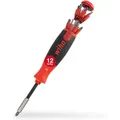 Produktbild: Wiha - LiftUp 25 Schraubendreher Set 12-tlg. mit Bit Set (38601) Schraubenzieher Satz mit Bit Magazin aus Standardbits, Bithalter Schlitz