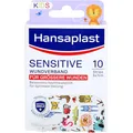 Produktbild: Hansaplast Sensitive Kids Wundverband (6 x 7 cm), besonders hautfreundliche Wundpflaster für mittlere bis größere oberflächliche Wunden, schmerzlos zu entfernendes Kinderpflaster