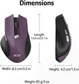 Produktbild: acer Maus Kabellos 2.4GHz 1600 DPI Funkmaus 3 Einstellbare DPI Wireless Mouse 6