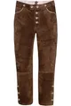 Produktbild: Edelnice Trachtenmode Lange Trachtenlederhose aus Rindveloursleder in schwarz, mittelbraun oder Dunkelbraun Gr. 44-68 (DE/NL/SE/PL, Numerisch, 58, Regular, Regular, Mittelbraun)