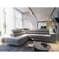 Produktbild: Masseno Ecksofa SELVA L-S mit Schlaffunktion L-Form, Sofa mit Bettkasten, Wohnzimmersofa, Couch, Soffa, Bettsofa, Couchgarnitur- Hellgrau, MONOLITH 84 - Hellgrau