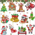 Produktbild: Diamond Painting Weihnachten Schlüsselanhänger DIY Bastelset 12 Stück