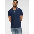 Produktbild: Jack & Jones Poloshirt JJEPAULOS Poloshirt mit klassischem Kragen und figurbetonter Form Logostickerei, modisch, schmal, Baumwolle, Polokragen blau S (48)