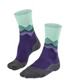 Produktbild: FALKE Damen Wandersocken TK2 Explore W So Wolle Funktionsmaterial antiblasen dick 1 Paar, Lila Amethyst 8683 Crest-O, 35-36