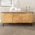 Produktbild: riess-ambiente Modernes Sideboard ATELIER 160cm Eiche schwarz Metall vier Fächer Kommode Anrichte Schrank