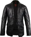 Produktbild: Herren Leder Blazer aus echtem Lamm Nappaleder 70´s Leder Sakko Lederjacke Slim(M)