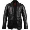 Produktbild: MDM Lederblazer Herren Leder Sakko Leder Blazer aus echtem Leder Leichte Sommer Lederjacke
