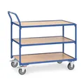 Produktbild: Fetra Tischwagen LxB 1000 x 600 mm 300 kg 3 Böden, hochstehender Griff