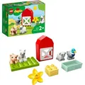 Produktbild: LEGO 10949 DUPLO Tierpflege auf dem Bauernhof mit Figuren: Ente, Schwein, Schaf und Katze - Beige
