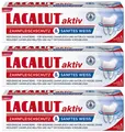 Produktbild: ✅ Lacalut aktiv Zahnpasta Zahnfleischschutz  & sanftes Weiß Zahncreme 3x 75ml ✅