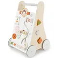 Produktbild: Lauflernwagen Holz Baby Walker Gehfrei Steckspiel Lauflernhilfe Motorikspielzeug
