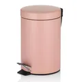 Produktbild: kela Kosmetikeimer rosa 3l, Metall Tretmülleimer Badezimmer, Badmülleimer mit Inneneimer und Tragehenkel, MONACO, altrosa matt