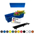 Produktbild: Blumenkasten Pflanzkasten 2er-Set Blau Einsatz für Europaletten Balkonkasten