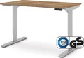 Produktbild: ASSMANN Elektrisch höhenverstellbarer Schreibtisch Y-Line Eiche Tabak Weißaluminium, 120x70cm, Memoryfunktion, Kollisionsschutz, 2-fach-Motorik