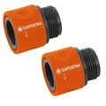 Produktbild: 2x GARDENA Übergangs-Schlauchstück 2917 Schlauchverbinder 26,5mm G 3/4