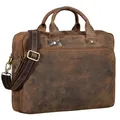 Produktbild: STILORD große Ledertasche braun - XL Aktentasche für Herren - Business-Tasche mit 15.6 Zoll Laptopfach - Vintage Umhängetasche Hector