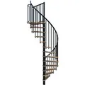 Produktbild: Minka Spindeltreppe  Berlin Schwarz Geschosshöhe bis 282 cm