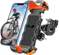 Produktbild: Glangeh Handyhalterung Fahrrad, [Sicheres Schloss] 360° Drehbar Universal Handyhalterung Motorrad, Vollständiger Schutz Handyhalter Fahrrad Organisation für MTB, Kinderwagen, für 4,7-6,8 Smartphone