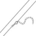 Produktbild: Materia Feine Halskette Damen Silber 925 rhodiniert - Ankerkette 1,2mm K142