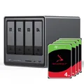Produktbild: UGREEN DXP4800 16TB Seagate IronWolf NAS-Bundle NAS inkl. 4x 4TB Seagate IronWolf 3,5 Zoll SATA Festplatte BDL_DXP4800+ST4000VN006