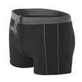 Produktbild: Aquarti Herren Badehose Kurz mit Kontrastpaspel, Farbe: 010 Schwarz/Grau, Größe: 3XL