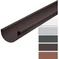Produktbild: Dachrinne Kunststoff halbrund 200cm Regenrinnen pvc, einfache Steckmontage, Made in Germany - NW100 / 100mm, 1 Stück Dunkelbraun - Inefa