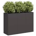 Produktbild: vidaXL Pflanzkübel Schwarz 120x40x80 cm Kaltgewalzter Stahl