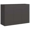 Produktbild: vidaXL Pflanzkübel Schwarz 120x40x80 cm Kaltgewalzter Stahl, Pflanzschale, Garten-Garten-Pflanzkübel, Outdoor-Pflanzgefäß, Hochbeet, Pflanzgefäß
