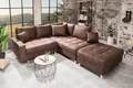 Produktbild: riess-ambiente Ecksofa KENT 220cm antik braun - Microfaser, L-Form, Federkern, Hocker, FSC, Set 2 Teile, Wohnlandschaft in Familiengröße - ideales Design fürs Wohnzimmer