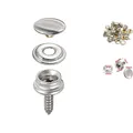 Produktbild: Druckknopf Set 20 Stück Edelstahl 3-teilig mit 10mm oder 15mm Gewindelänge, 15mm