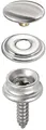 Produktbild: Druckknopfset 20 Stück 3-teilig 10mm 15mm Edelstahl Silber Taster Zubehör