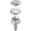 Produktbild: Edelstahl Druckknopf Set 20x zum Anschrauben - 3-teilig, 15mm Gewindelänge