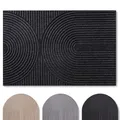 Produktbild: Blumtal Fußmatte 60x90 cm - rutschfeste Schmutzfangmatte - Fußabtreter mit Muster - Fußmatten Haustür - Türmatte aus Polyester - Fußmatte innen/Schmutzfangmatte außen/Floor Mat Dunkelgrau