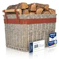 Produktbild: OAKAGE® Holzkorb für Kaminholz Groß aus Weide Kaminholzkorb Feuerholzkorb Brennholzkorb Weidenkorb Kaminkorb | Korb Kaufen